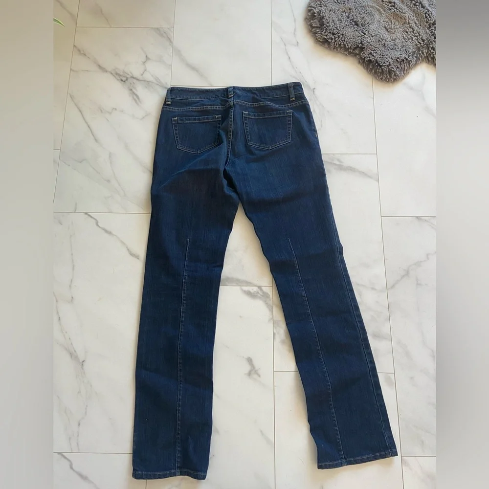 Tahari womens jeans size 6 dark wash denim closet staple straight leg - Picture 3 of 6